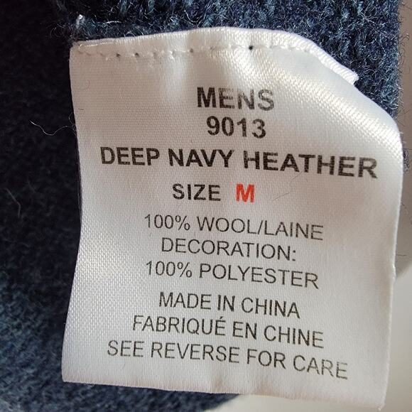 Woolrich Wool Sweater Mens M Navy Preppy Cozy Ski Chalet Business Casual *READ - Picture 9 of 10